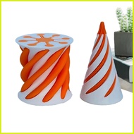 3D Printed Helical Cone Toy 3D Printed Combination Pyramid Statue Fidget Toy 3D Printed Helical Cone