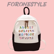 Alphabet Letter Children's Backpack - Alphabet Letter Motif Children's Backpack - Alphabet Backpack