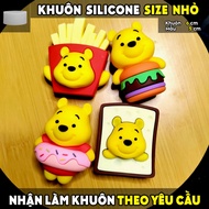 POOD BEAR CAKE 2D silicone mold, cake mold, jelly, pudding, log