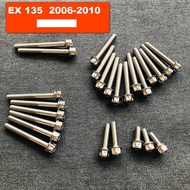 [SÁNG BÓNG] Bộ ốc kiểu xe máy trang trí lốc máy ốc INOX kiểu SALAYA gắn xe EXCITER đời từ 2006 đến 2