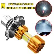 H4 LED 3 COB Motorcycle Headlight Bulb 6000K Hi/Lo Beam Light White 2000LM 18W