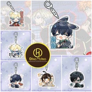 BLUE LOCK keychain printed with anime chibi mica in cute acrylic keyring isagi kaiser ness bachira k