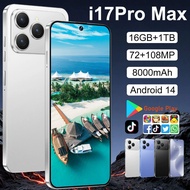 2025 New Global Version i17 Promax 16GB+1TB 7.3-inch Android Smartphone