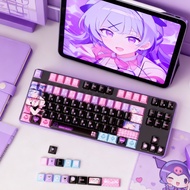 109 Keys Rabbit Hole Pink Keycaps Heat Sublimation Custom Mechanical Keyboard PBT Keycaps Set