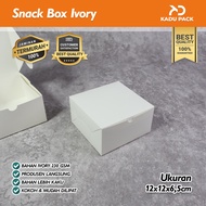 Snack Box 12x12 | Cake Box 12x12 | Cake box | White Inside and OutIVORY | POLOS