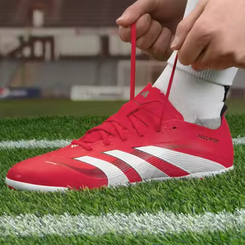 Adidas men's shoes 2025 new AG short cleats human grass actual combat training shoes Light sports fo