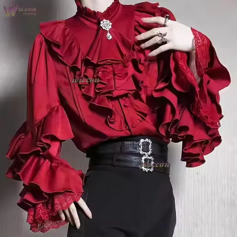 Lolita Gothic Vampire Cosplay Ouji Fashion Jirai Kei Vintage Medieval Outfit Court Batwing Sleeve Bl