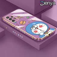 DIENYA Casing Ponsel untuk Samsung A52 5G A52s 5G A51 M40s M51 Case pola kartun Doraemon pelapis mew