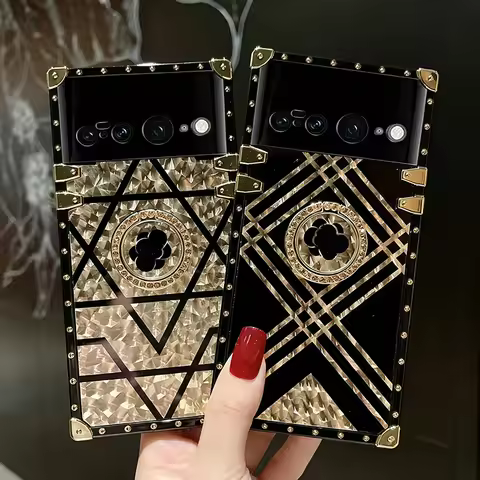 Luxury Women Ring Phone Case for Google Pixel 7 Pro 8 6 7a 6a Women Girl Funda for Google Pixel 8 7 