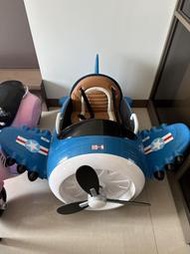 兒童電動車 小鋼砲飛機造型 兒童騎乘電動車 雙馬達 皮椅 機翼可折疊 甩尾 限定面交  直購價3980