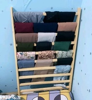 RAK KAYU JATI BELANDA RAK LADDER TANGGA TEMPAT KERUDUNG JILBAB HIJAB DEKORASI KAMAR