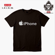 เสื้อยืดผ้าฝ้าย เสื้อยืด พิมพ์ลายโลโก้ Apple Iphone 👑S-5XL