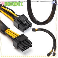 SHOUOUI GPU Power Adapter Practical Braided Graphics Card Female to Male