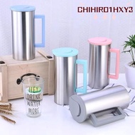 CHIHIRO1HXY3 Iced Tea Pitcher, 1.8 Liter Stainless Steel Water Bottle,  Flip Top Lids Single Layer T