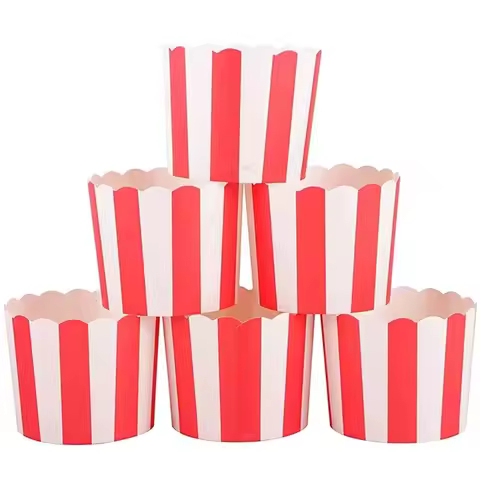 50pcs Stripe Cupcake Paper Cup Greaseproof Cupcake Wrapper Paper Muffin Cupcake Baking Cup Cupcake f