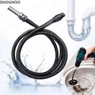 SHOUHOO Drain Snake, Steel Flexible Spring Plumbing Snake,  Bendable Spiral Head Drill Powered Sprin