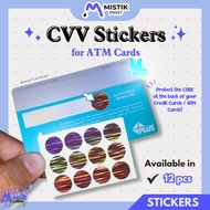 CVV Sticker Rose Gold Holo Anti Theft Cover for ATM Debit or Credit Cards