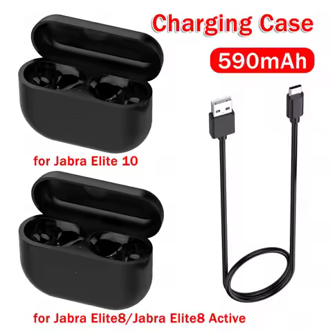 Charger Case for Jabra Elite 10 for Jabra Elite 8 / 8 Active / 7 Pro 590mAh Earbuds Charger Box Type