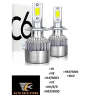 TOYOTA ORIGINAL C6 LED Car Headlamp Headlight 2pcs / SET SEPASANG H1 H3 H4 H7 H8 H11 H16 9005 9006 9