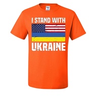 wild custom apparel I Stand with Ukraine Flag Mens T-Shirts