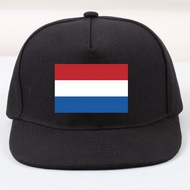 Premium cotton snapback hat with Dutch flag design