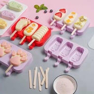 Silicone homemade ice cream mold popsicle sorbet ice cream box popsicle mold home made cartoon ice cube model