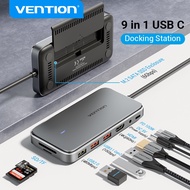 Vention 9 in 1 USB C Hub With M.2 SSD Enclosure 100W Type c to M.2 HDMI USB 3.0 TF SD 3.5mm Docking 