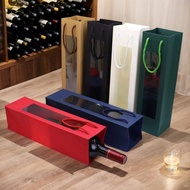 1/8/10pcs Transparent Window Bottle Gift Bags,(13.58X3.74X3.54in) Indowed Wine Gift Bags,Clear Windo