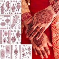 8 ️ ⃣ henna tattoo henna Brown Lace tattoo Sticker henna tattoo Hand Back Hand Temporary tattoo Stic