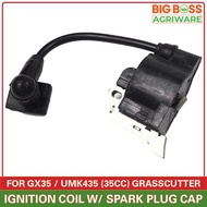 BBA Ignition Coil w/ Spark Plug Cap Set for GX35, UMK35 4-Stroke Grass Cutter Engine