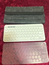 99% NEW Logitech K380 Bluetooth Keyboard with Portable Logitech Case and Keyboard Protector Film