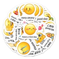 148贴黄豆英语可爱emoji表情贴纸手账趣味创意贴纸diy手账笔记本 148 cute soybean English emoji stickers for DIY journaling and c