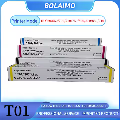 Can T01 T07 Toner Cartridge for Canon IR C60 C650 C700 C710 C750 C800 C810 C850 C910 Japan Compatibl