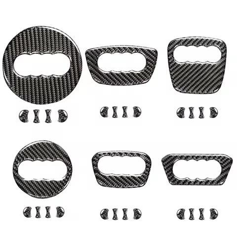 Car Carbon Fiber Steering Wheel Logo Sticker Frame Cover For Audi A1 A3 A4 A5 A6 A7 Q3 A6 C7 Q5 A8 Q