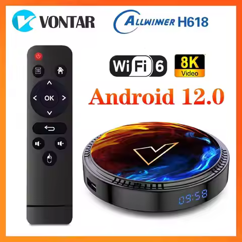 Allwinner H618 Android 12 TV Box 8K Video Vontar H1 BT5.0 Wifi6 Google Voice Android 12.0 Media Play