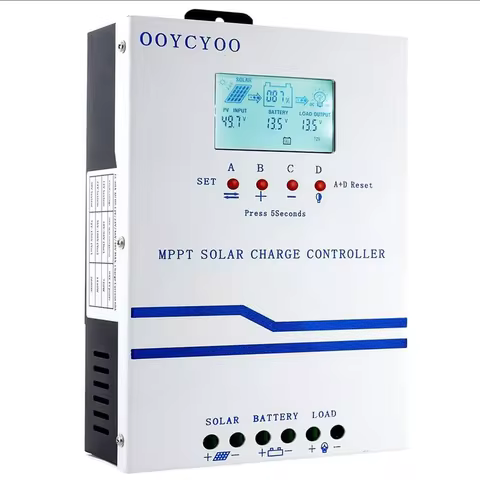 OOYCYOO 60A Solar Charge Controller MPPT 12V 24V 36V 48V Controller 60amp Solar Charge Regulator MPP