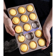 Baking Tray Cheese Tart Size 15 Holes Gold Color