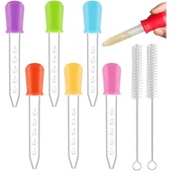 6PCS 5ml Small Silicone Plastic Pipette Dropper Feeding Medicine Liquid Eye Ear Pipette Dropper Lab