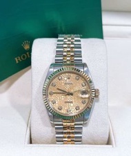 👑[現貨]🔥🔥Rolex Datejust 勞力士日誌型系列 68273 金電腦面鑽 31mm表徑 間18k金 自動機械 有保卡 rolex submariner/rolex daytona/role