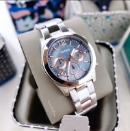Fossil ES3880 Perfect Boyfriend Multifunction Chronograph Quartz Watch Blue Dial Silver Stainless St