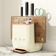 Knives Block, PP Plastic Utensil Holder, Knives Organizer with Pull-Out Drain Tray, Universal Knives
