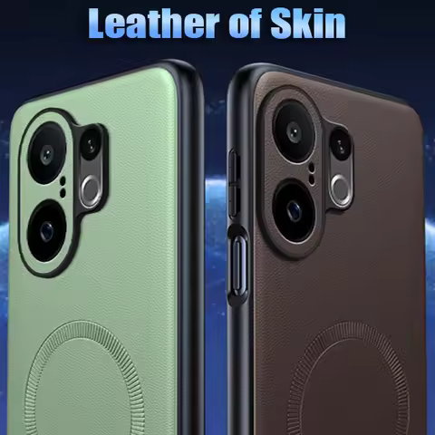 Leather Armor Magnetic Case For Vivo IQOO 13 Neo 10 9 Z10 Z9 Turbo Pro S19 S20 S30 V50 X200 S Y300T 