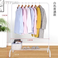 [readystock]◐▤Single / Double Clothes Rack Room Organizer Hanger Drying Rack Rak Baju Besi Penyidai Pakaian Ampaian Rak