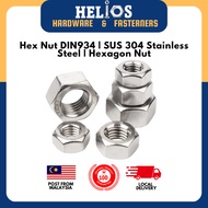 (10 PCS ) SUS 304 Hex Nut DIN934 | M2.0 M2.5 | Grade A2-70 Stainless Steel | Hexagon Nut