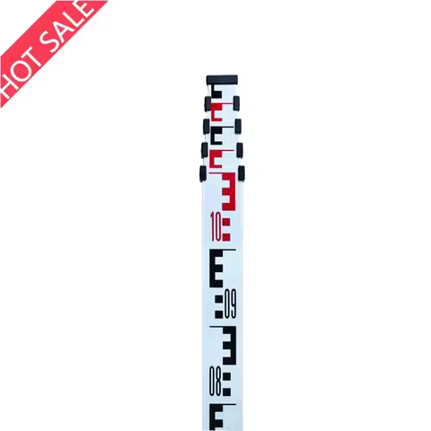 Surveying Level Rod, Telescopic Aluminum Measuring Tool, With Carry Bag, OEM Available for Staff Lev