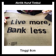 Acrylic Raised Letters 8cm High