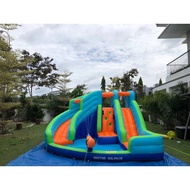 Birthday Party Slide Inflatable Kids Pool Bouncy Murah Doctor Dolphin Sewa Kolam Budak KL Bangi Putr