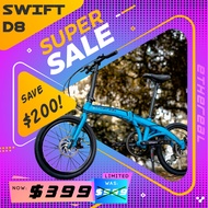 🇸🇬 Ethereal Swift D8 Shimano Altus 8 Speed Aluminium Frame Folding Bicycle Foldable Bike Foldie