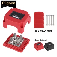 C5GOON 48V 400A Negative Bus Bar with Cover High Current Terminal Block for Car Boat RV Modification
