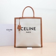 CELINE Cabas豎款手袋大號帆布肩背包